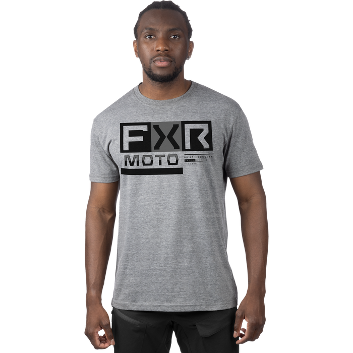 FXR Ride Premium T-shirt in Grey Heather/Black