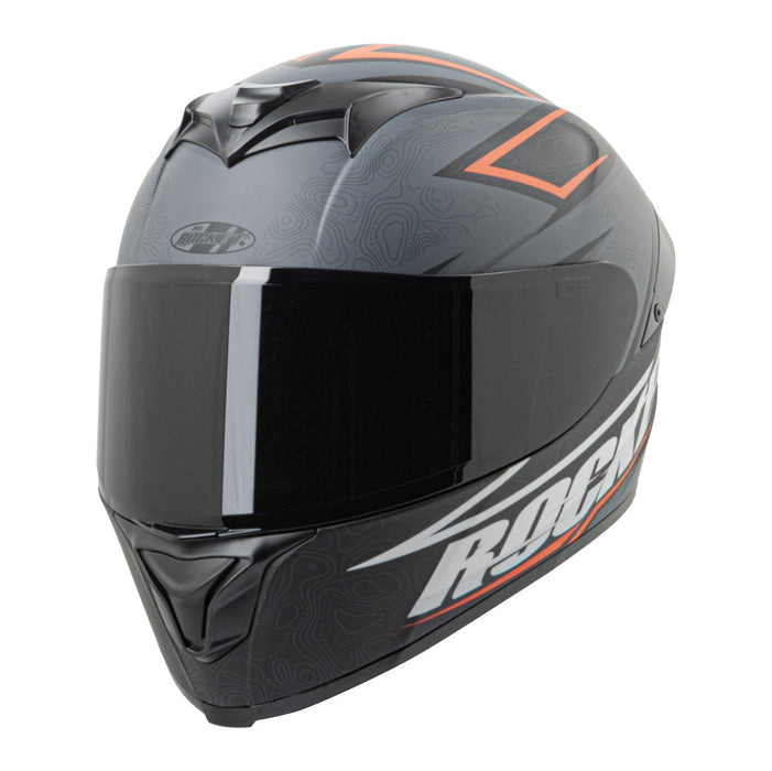 JOE ROCKET RKT-100 SERIES ELEVATION™ Helmet in Matte Grey/Orange/Black