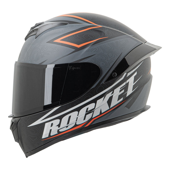 JOE ROCKET RKT-100 SERIES ELEVATION™ Helmet in Matte Grey/Orange/Black