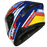 SMK Typhoon Sport Tourer Helmet 2025 in Blue/Red/Yellow