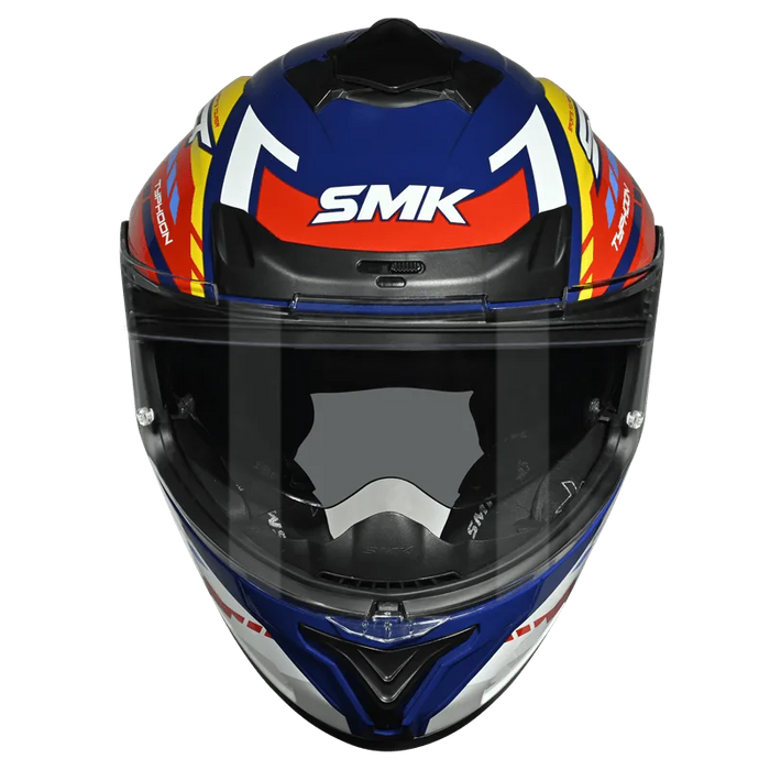 SMK Typhoon Sport Tourer Helmet 2025 in Blue/Red/Yellow