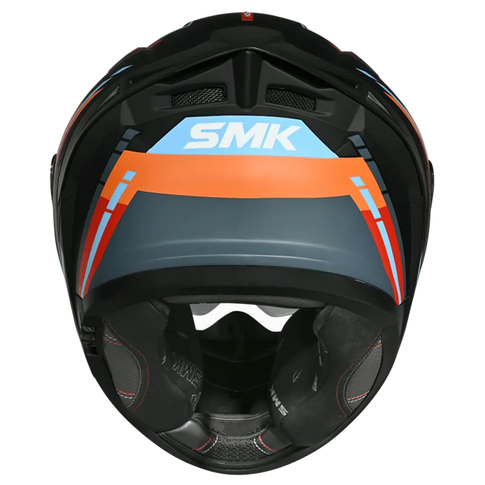 SMK Typhoon Sport Tourer Helmet 2025 in Black/Orange/Blue (Matte)