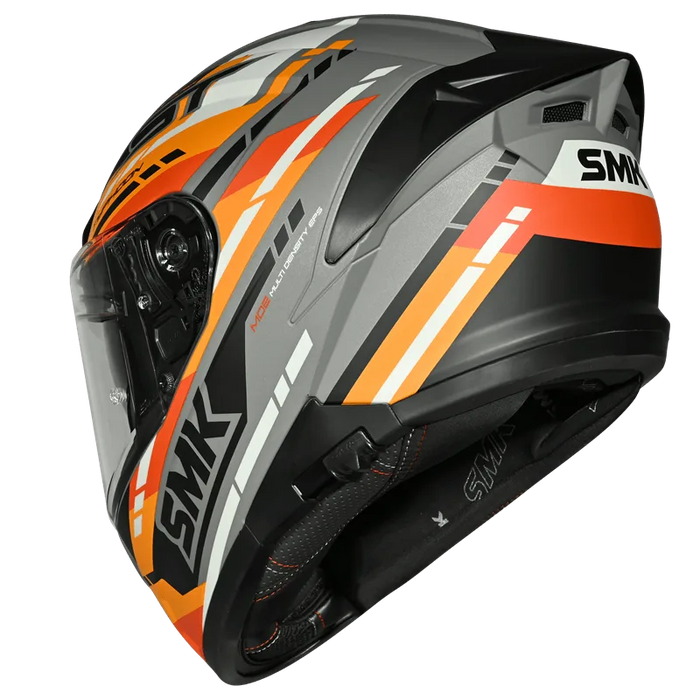 SMK Typhoon Sport Tourer Helmet 2025 in Grey/Orange/Black (Matte) 