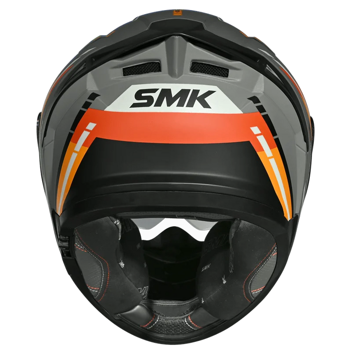 SMK Typhoon Sport Tourer Helmet 2025 in Grey/Orange/Black (Matte) 