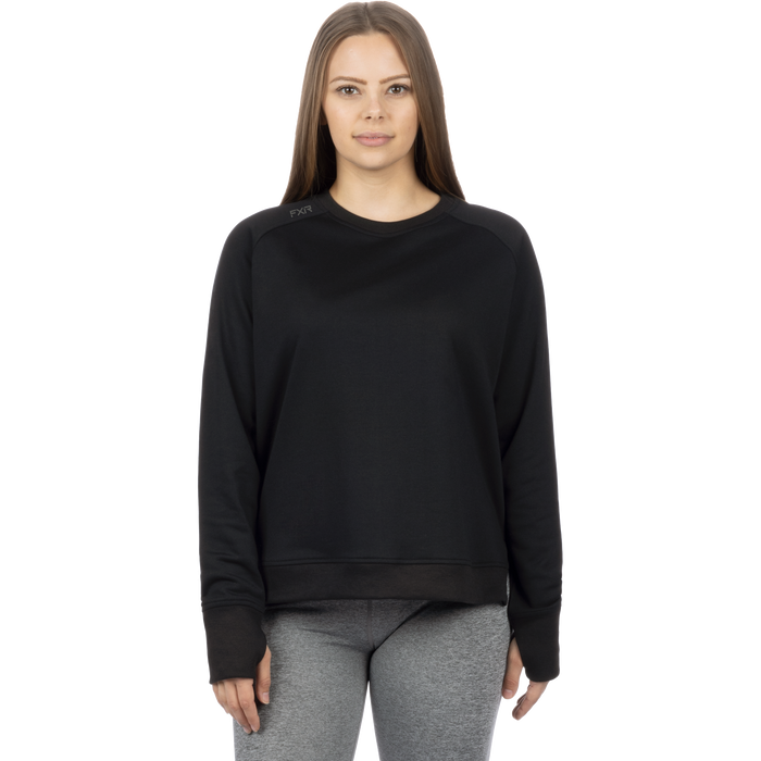 FXR Side Star Crew Women's Pullover Sweater in Black