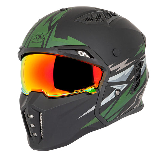 SPEED AND STRENGTH SS2450 TRAIL BY FIRE HELMET 2026 in Matte Olive/Grey