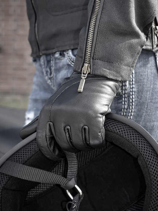 HELGRADE STEFANI WOMEN'S LEATHER GLOVES in Black