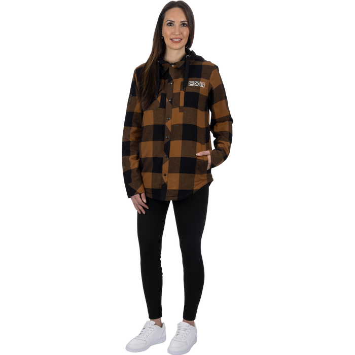 FXR Unisex Timber Insulated Flannel Jacket in Copper/Black