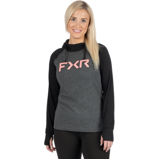 FXR Trainer Lite Premium Pullover Women's Hoodie in Black/Muted Melon