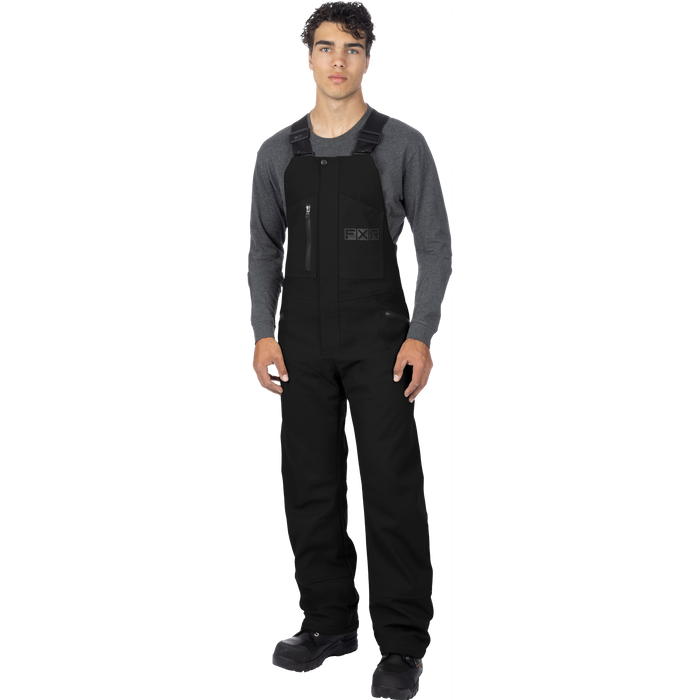 FXR Unisex Task Insulated Canvas Bib Overall in Black Ops