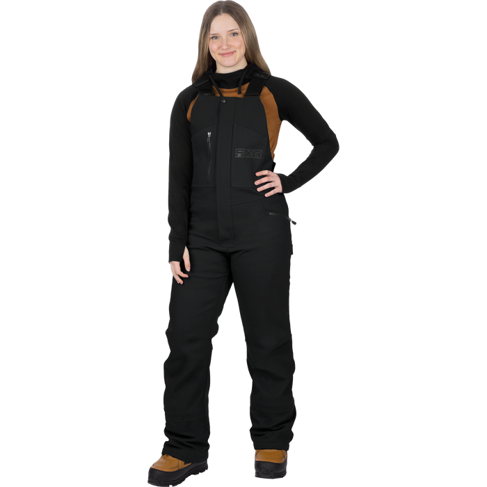 FXR Unisex Task Insulated Canvas Bib Overall in Black Ops