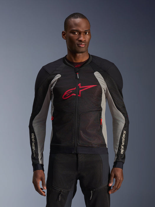 ALPINESTARS TROOP AIR JACKETS 2026 in Black/Ash Gray/Bright Red