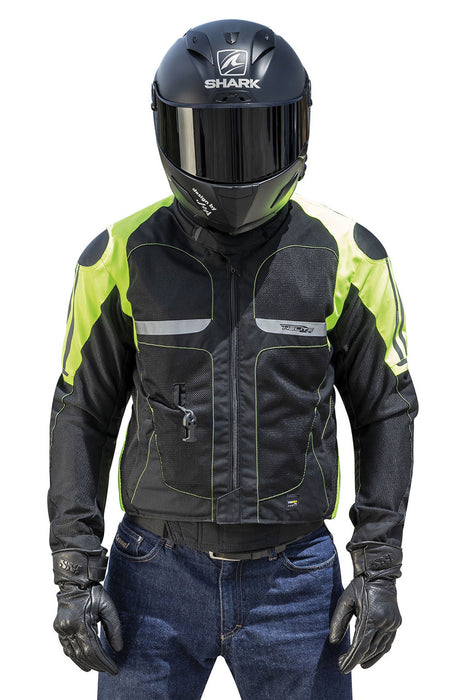 HELITE VENTED AIRBAG JACKET 2026 in Black / Hi-Viz