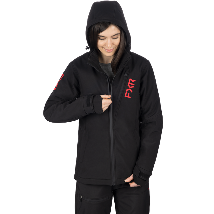 FXR Vertical Pro Insulated Softshell Women's Jacket in Black/Razz