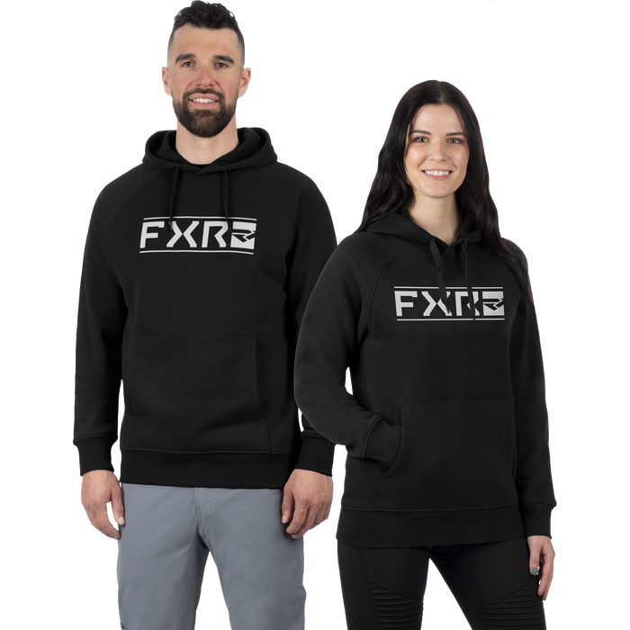 FXR Unisex Victory Pullover Hoodie in Black/White