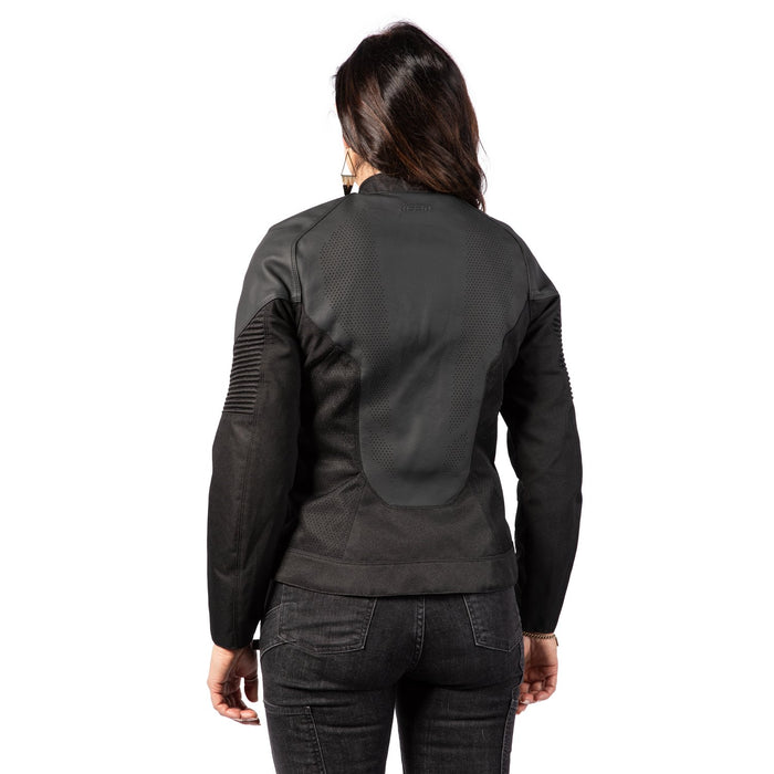 ICON OVERLORD3™ WOMEN’S LEATHER JACKET 2025 in Black