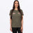 FXR WOMEN'S RACE DIV PREMIUM T-SHIRT in Army/Dusty Rose
