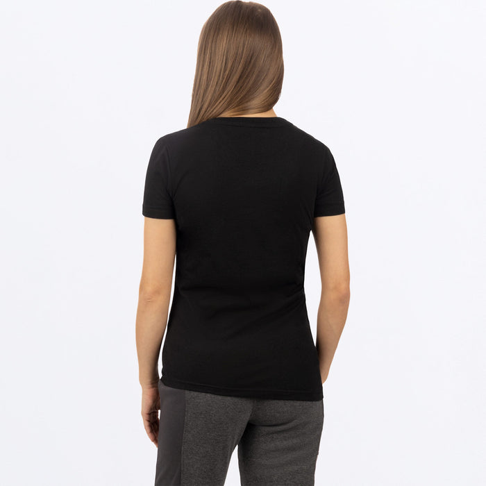 FXR Podium Women's Premium T-shirt in Black/Muted Melon