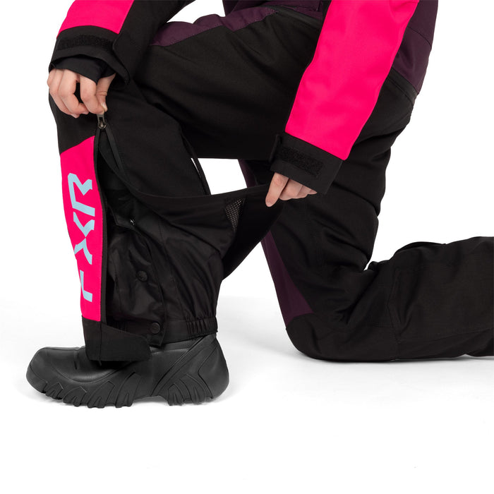 FXR Youth Vertical Monosuit in Plum/Razz/Maui