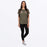 FXR WOMEN'S RACE DIV PREMIUM T-SHIRT in Army/Dusty Rose