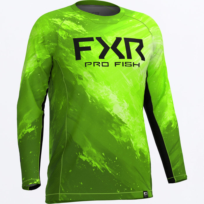 FXR  DERBY SWELL AIR UPF LONGSLEEVE 2025 in Lime/Black