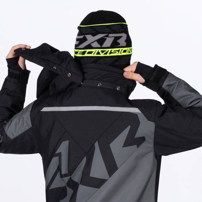 FXR YOUTH COLD CROSS CX MONOSUIT 2025 - Black/Charcoal