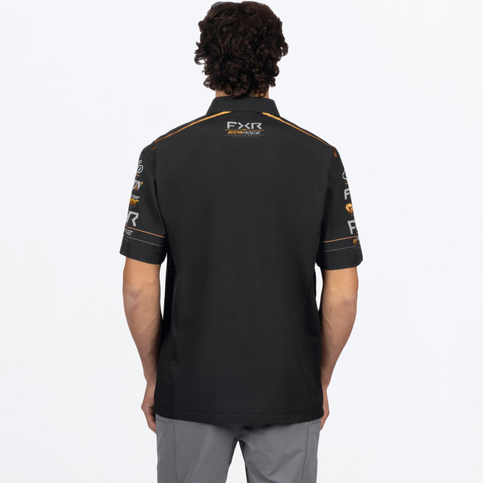FXR RACE DIVISION PERFORMANCE UPF POLO SHIRT 2025 - Black/Kash