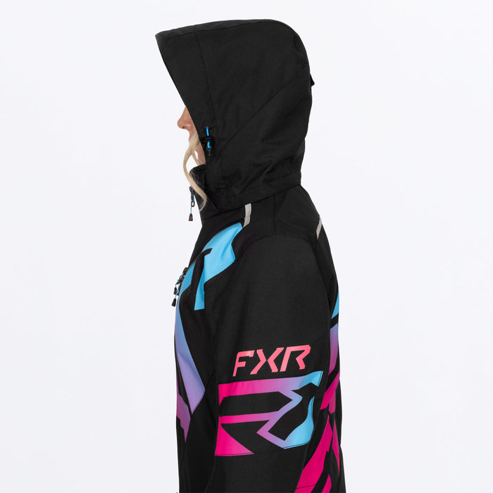 FXR Women's Cold Cross CX F.A.S.T.™ Monosuit in Black/Razz-Blue Fade