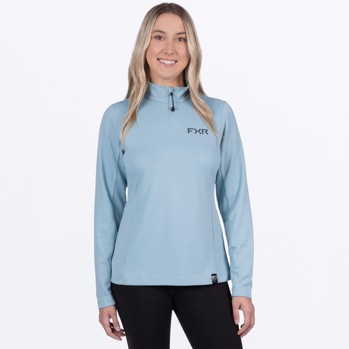 FXR PILOT UPF WOMEN'S 1/4 ZIP LONGSLEEVE 2025 in Bermuda