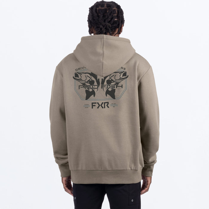 FXR WALLEYE COTTON PULLOVER HOODIE 2025 - Stone/Steel