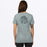 FXR Walleye Women's Premium T-shirt in Lt Steel/Dark Steel 