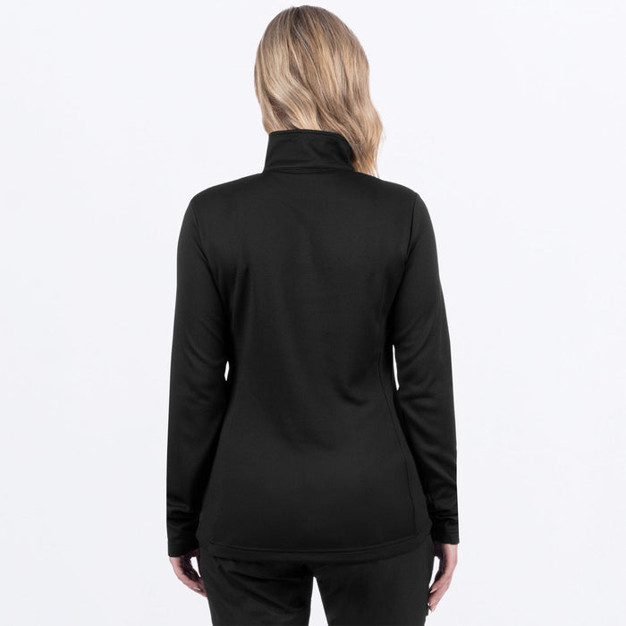 FXR PILOT UPF WOMEN'S 1/4 ZIP LONGSLEEVE 2025 in Black/Amethyst