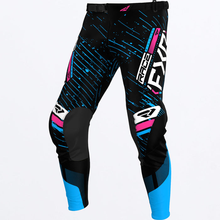 FXR PODIUM YOUTH PANTS 2025 in Black/Cyan/Pink