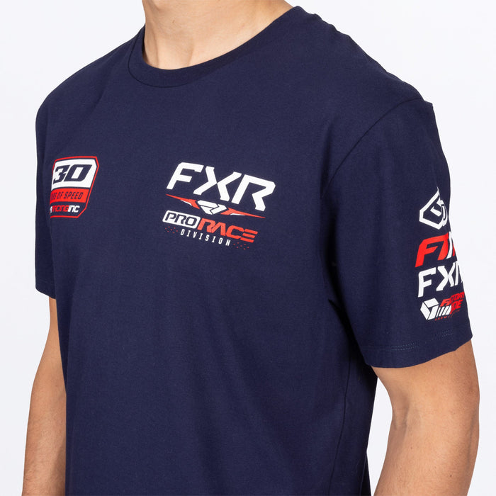 FXR RACE DIV PREMIUM T-SHIRT in Navy/Red