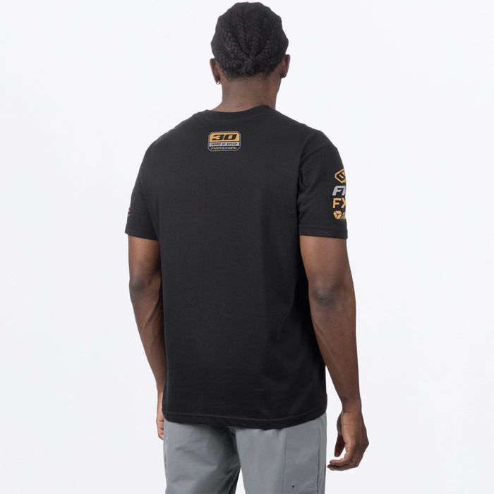 FXR RACE DIV PREMIUM T-SHIRT in Black/Gold