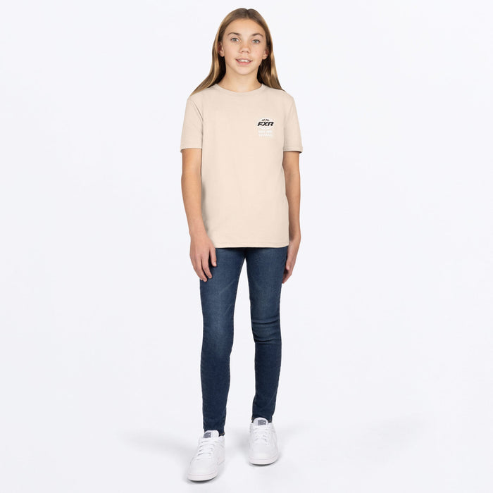 FXR YOUTH WORLDWIDE PREMIUM T-SHIRT in Sand/Black