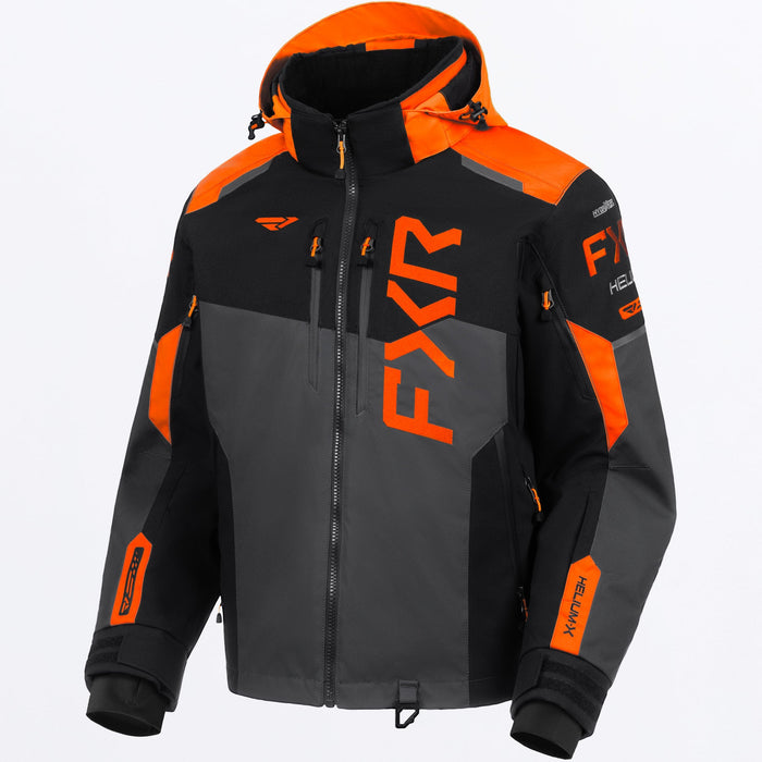 FXR Helium X 2-in-1 Jacket in Asphalt/Black/Orange