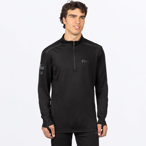FXR VAPOR MERin O 1/4 ZIP in Black
