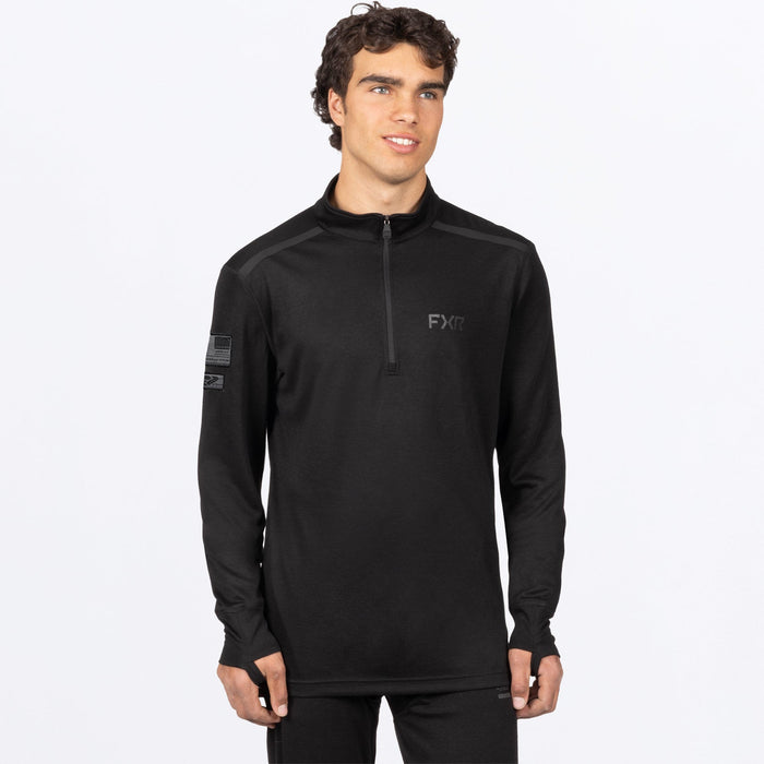 FXR VAPOR MERin O 1/4 ZIP in Black