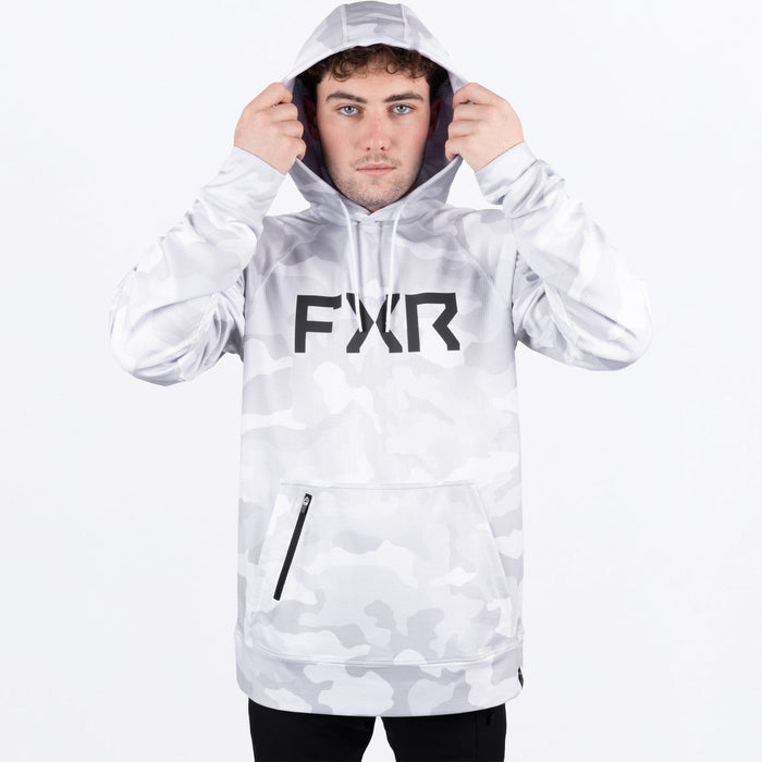 FXR Pilot UPF Pullover Hoodie in White/Asphalt