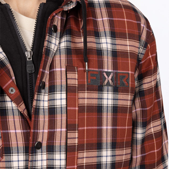 FXR INSULATED HD FLANNEL JACKET in Maroon/Navy