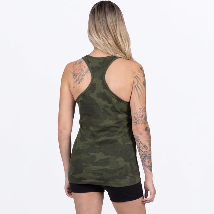 FXR HYDROGEN WOMEN'S PREMIUM TANK 2025 in Army Camo/Stone