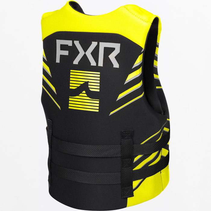 FXR PODIUM YOUTH LIFE JACKET 2025 in Black/HiVis