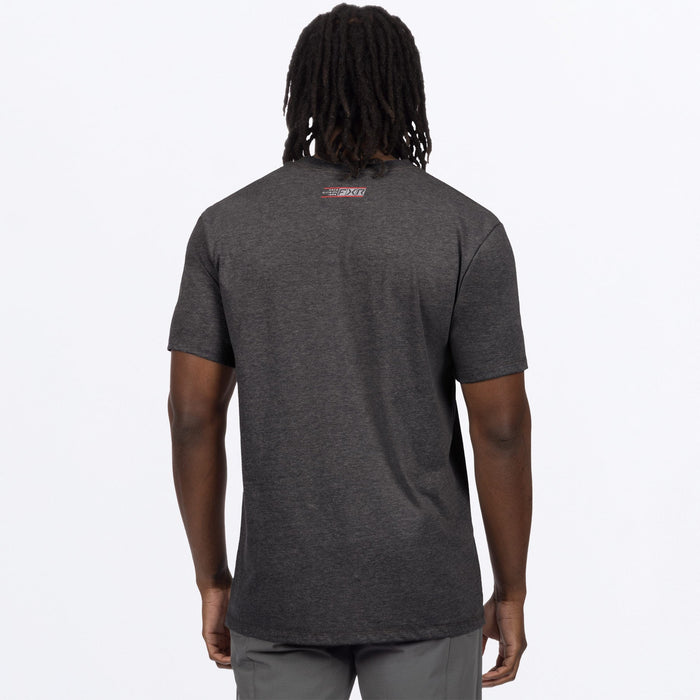 FXR RUSH PREMIUM T-SHIRT in Char Heather/Red