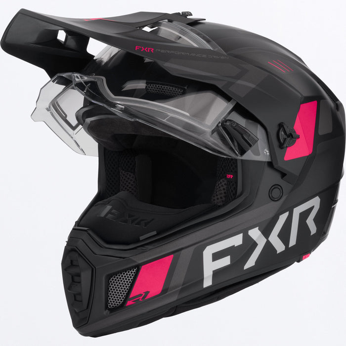 FXR CLUTCH X HELMET 2025 - Black/Razz