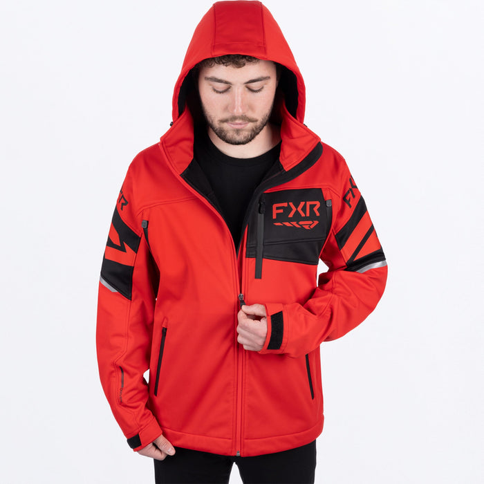 FXR ASCEND SOFTSHELL JACKET 2025 - Red/Black