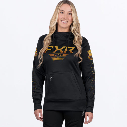 FXR 30 YEARS OF SPEED TECH PULLOVER WOMEN'S HOODIE 2025 - Black/Kash