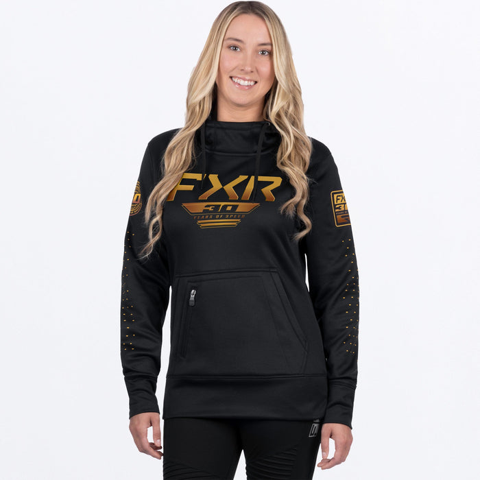 FXR 30 YEARS OF SPEED TECH PULLOVER WOMEN'S HOODIE 2025 - Black/Kash