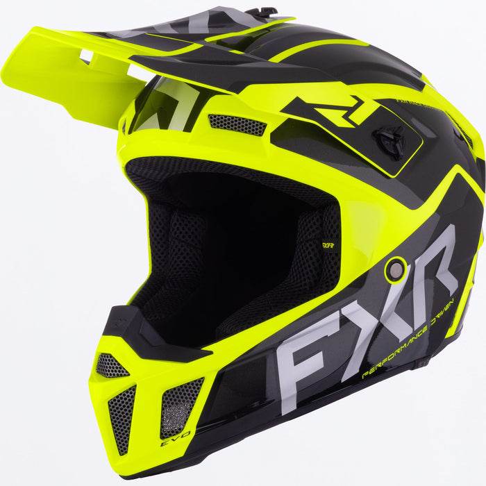 FXR YOUTH CLUTCH EVO HELMET 2025 - Black/HiVis