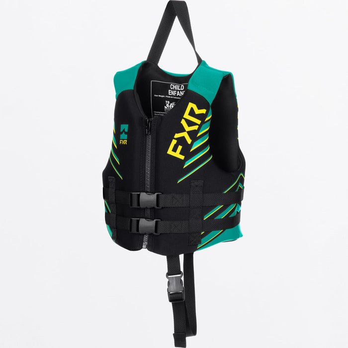 FXR PODIUM CHILD LIFE JACKET 2025 in Black/Teal